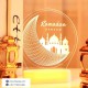 إضاءة أكريليك رمضان كريم - متعددة الألوان + ريموت